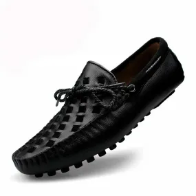 Accept OEM In Ready Stock Handmade Pure Real Genuine Leather Breathable 4 Season Men Dress Business Loafers