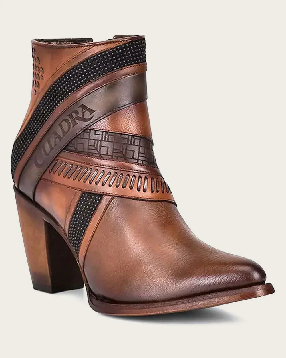 Ankle engraved honey bootie