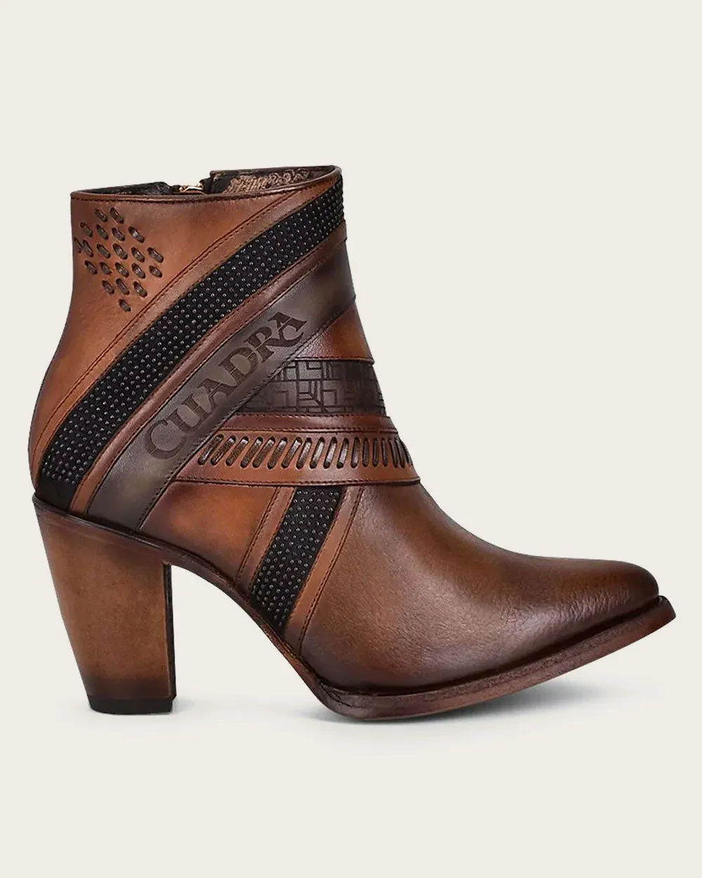 Ankle engraved honey bootie