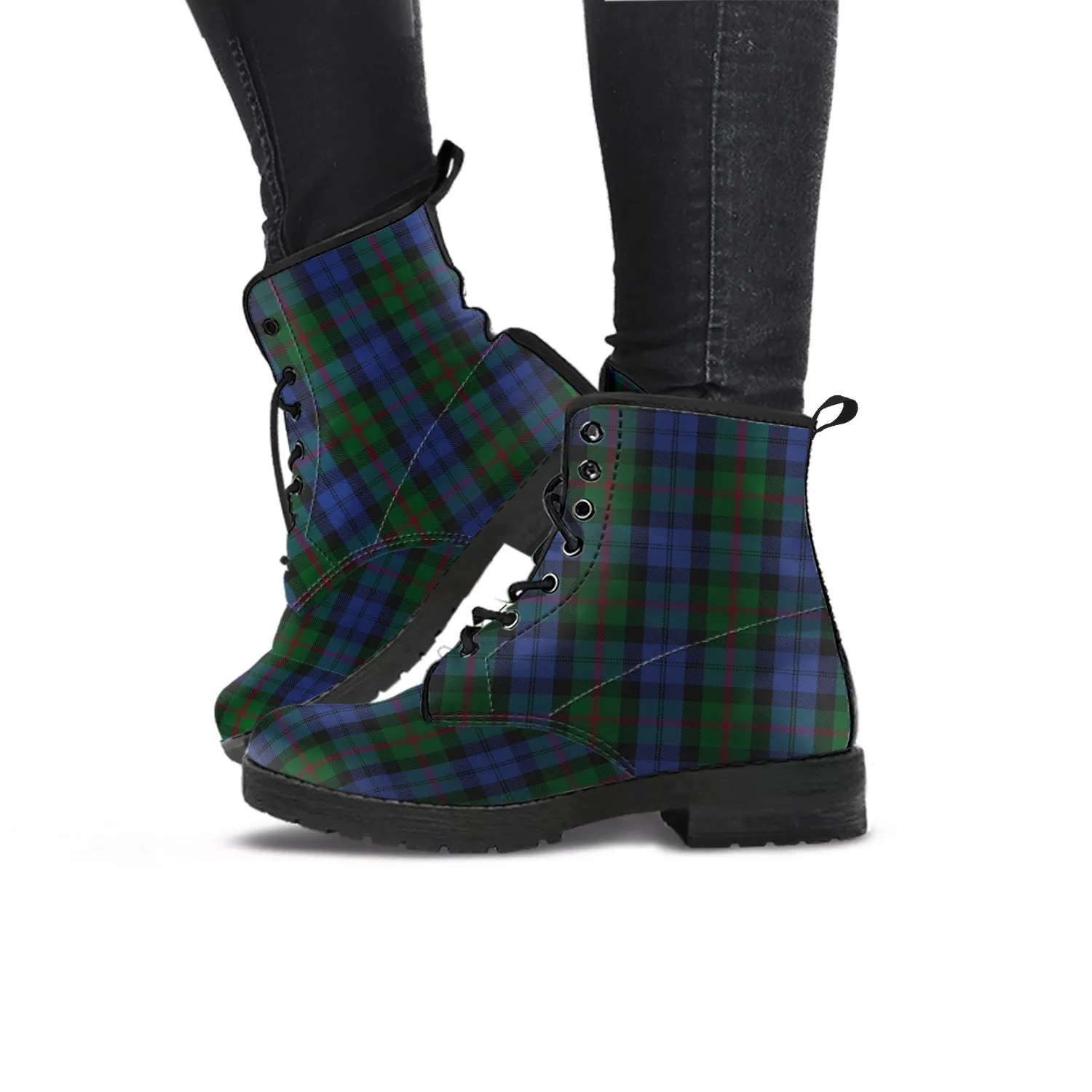 Baird Tartan Leather Boots