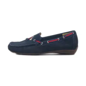 Boxx Loafers Leather Blue Colour For Women