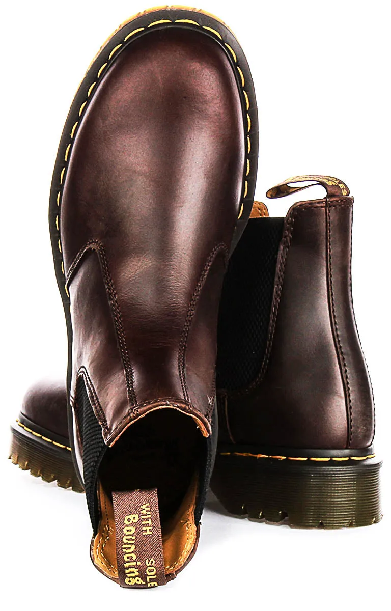 Dr Martens 2976 Bex Chelsea Crazy In Dark Brown Boots