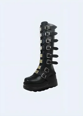 Goth Buckle Boots