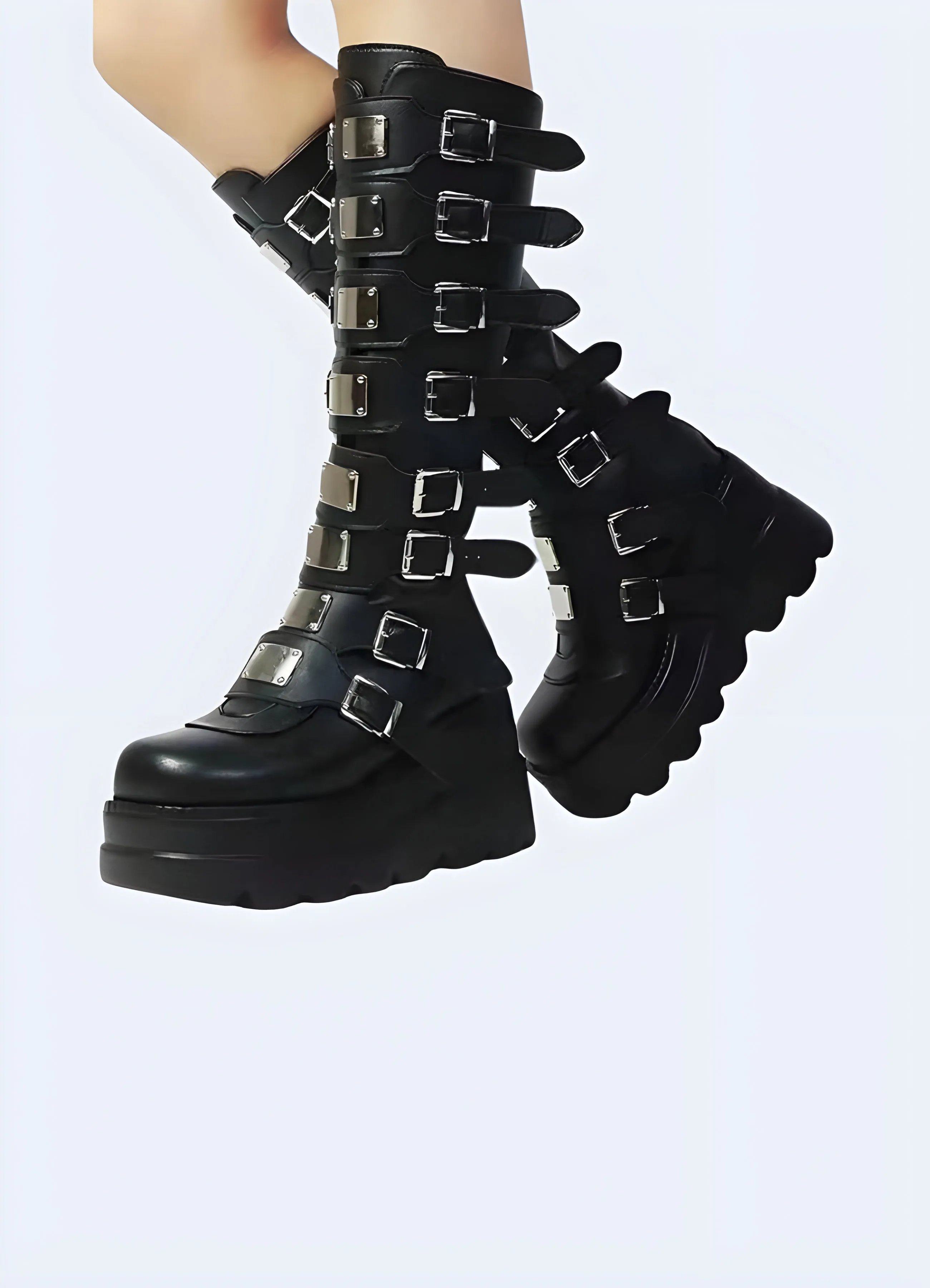 Goth Buckle Boots