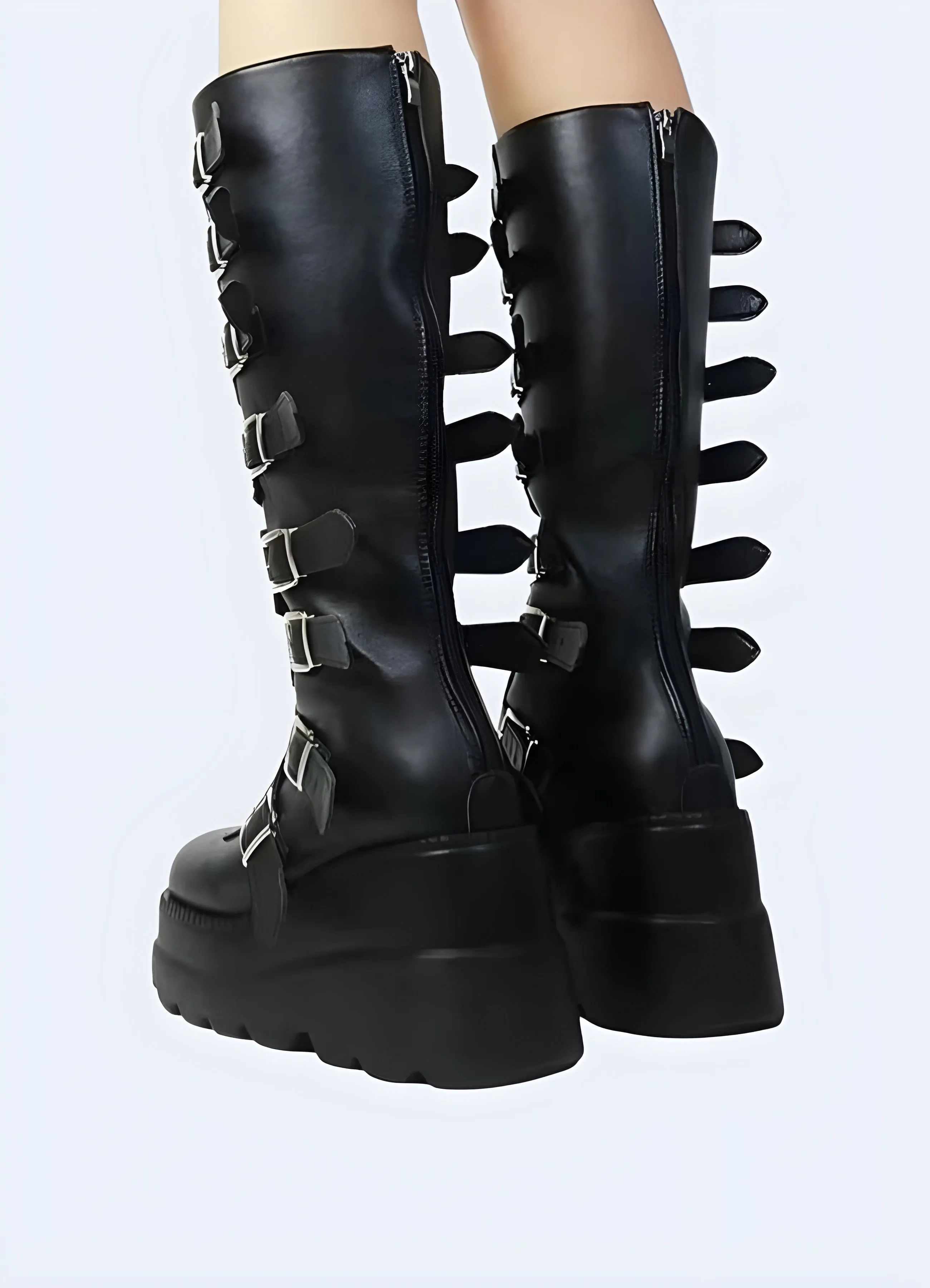 Goth Buckle Boots