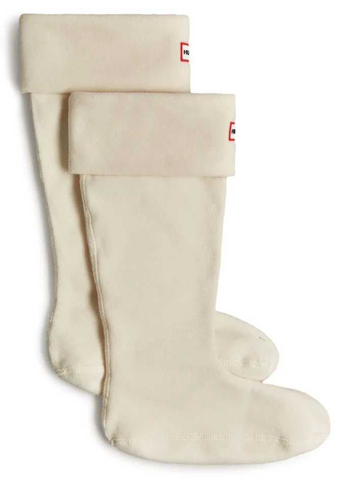 Hunter Fleece Tall Sock Boot In Cream