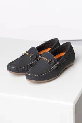 Ladies Nubuck Snaffle Driving Loafers - Wrelton