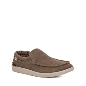 Men's Shoes Sanuk SIDEWALK SURFER LITE 2 SL Casual Slip Ons 1152132 BROWN