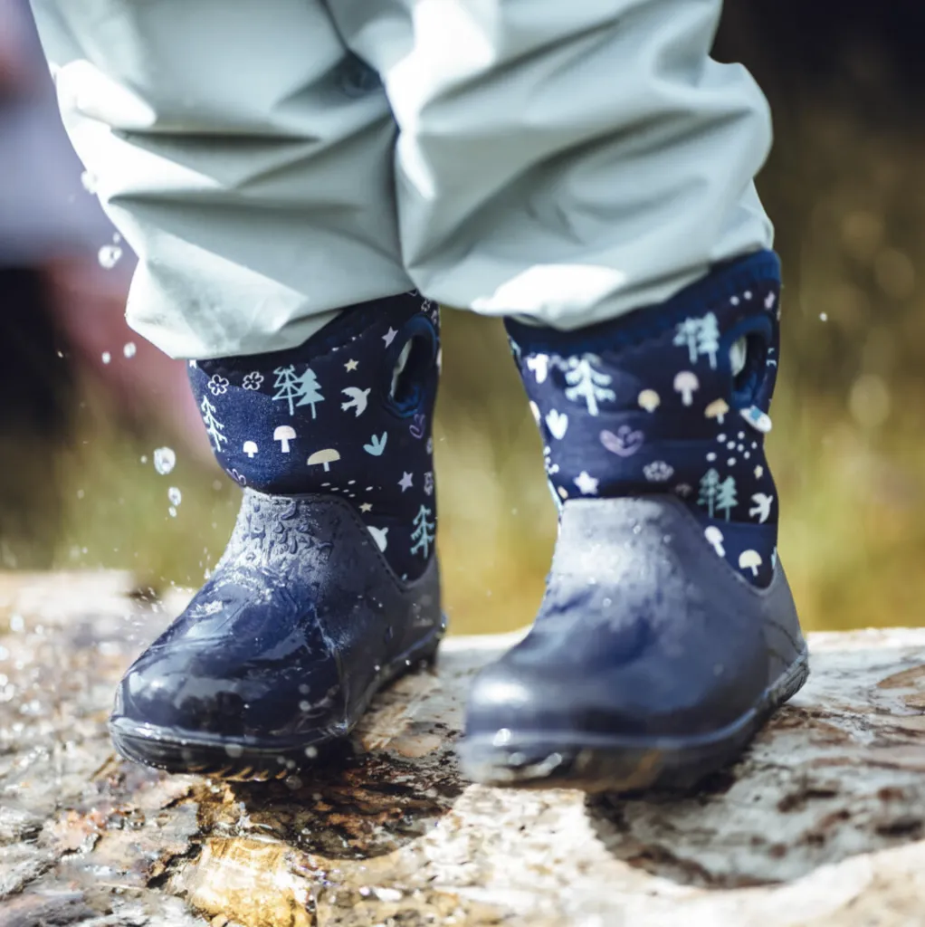 Size 12: Jan & Jul NAVY FOREST Birch Toasty-Dry Lite Winter Rain Boots NEW