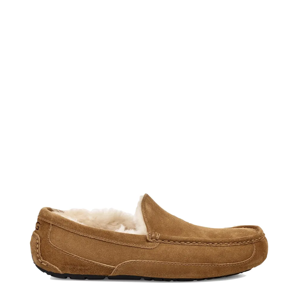 UGG Men's Ascot Suede Moccasin Slipper in Chestnut