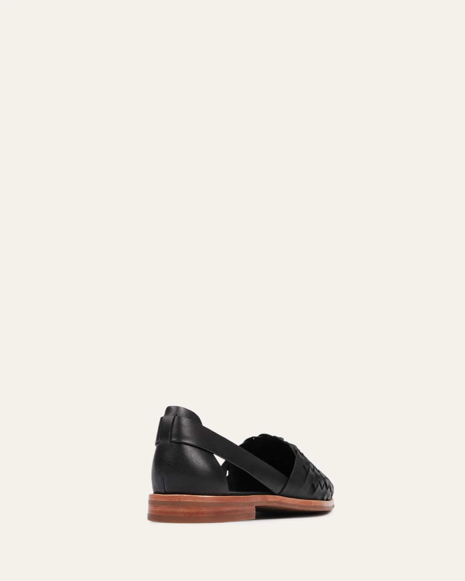 WISDOM CASUAL FLATS BLACK LEATHER